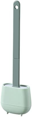 Toilet Brusher with Wall Mount and Green Plunger Holder