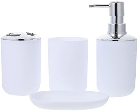 FOMIYES 1 Set White Bathroom Accessories Kit