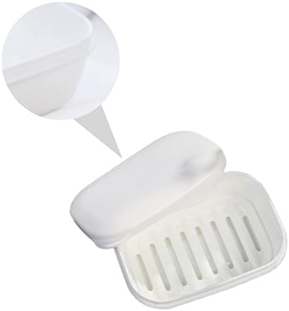 LIFKOME 2pcs Soap Dish Storage Container with Draining Rack and Sealed Lid
