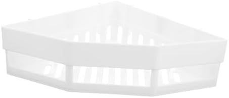 MAGICLULU White Triangle Shower Basket for Bathroom and Kitchen Storage