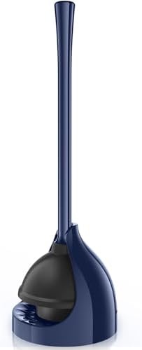 Heavy Duty Toilet Plunger with Holder - 195 Inch