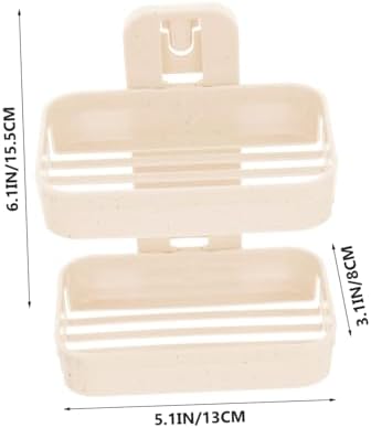 GLEAVI Self Draining Soap Dish Wall Mounted Double Tier Storage