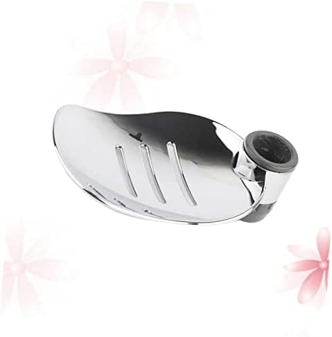 Luxshiny 2pcs Silver Soap Dish with Drainage