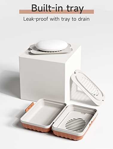 Doter Travel Soap Dish with Lid - Durable Leakproof Portable