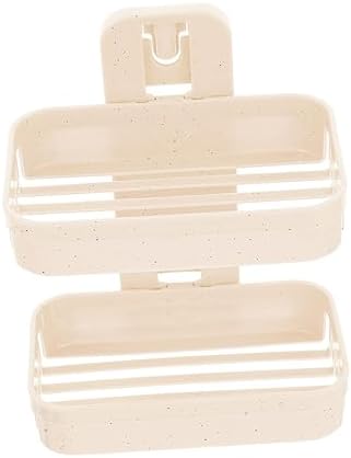 GLEAVI Self Draining Soap Dish Wall Mounted Double Tier Storage