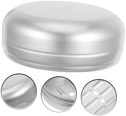 Ciieeo Round Aluminum Soap Dish with Leakproof Lid