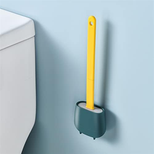 Toilet Brusher with Wall Mount and Green Plunger Holder