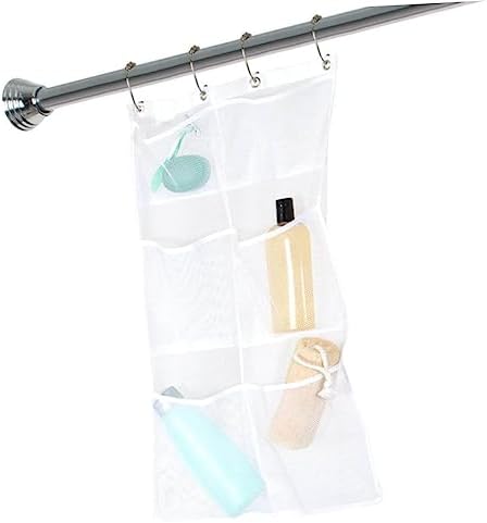 Hanging Mesh Pockets Shower Organizer Bag for Shampoo Conditioner and Toys
