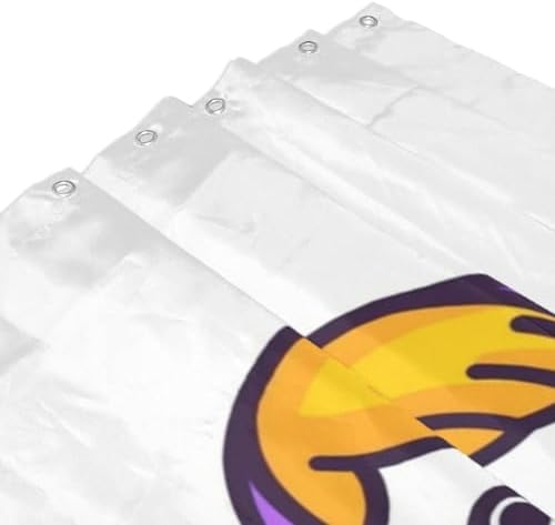 Yellow Purple Minimalism Skull Shower Curtain Set with 12 Hooks 72x72in