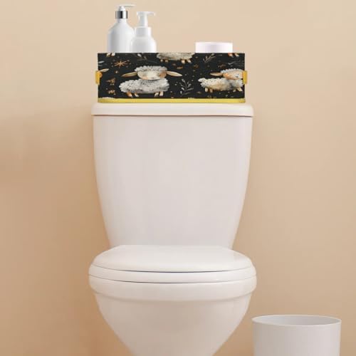 Cute Sheep Toilet Paper Storage Basket with Handles 1