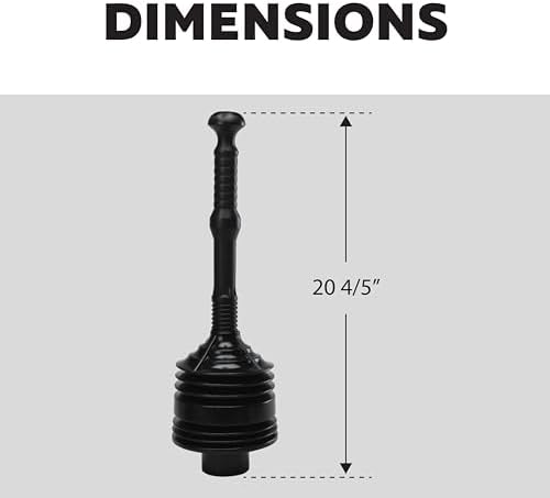 PlumbCraft Heavy Duty Toilet Plunger - Black