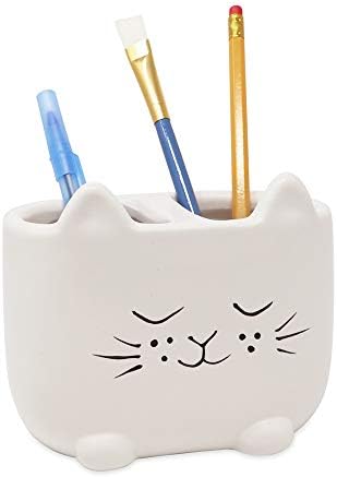 Isaac Jacobs Cat Cup Holder - 2 Section Organizer