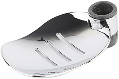 Pamingono 2pcs Silver Soap Holder Tray with Hollow Drain Design