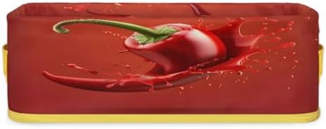 Tablerazzi Red Chilli Pepper Toilet Paper Basket with Handle