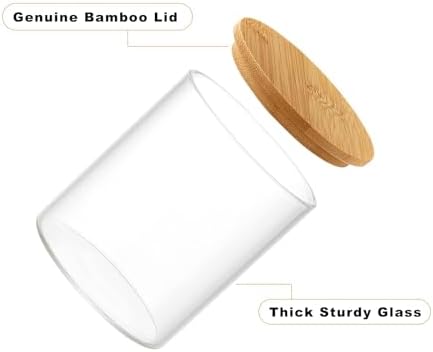 3 Pack Glass Q-Tip Holder Bathroom Organizers