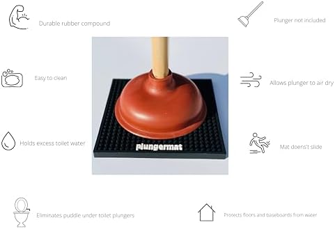 Plunger Mat for Toilet - Air Drying and Non-Slip