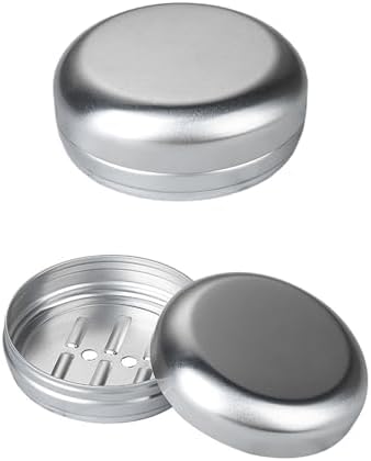 Pack of 2 Aluminium Waterproof Soap Dish for Home and Travel