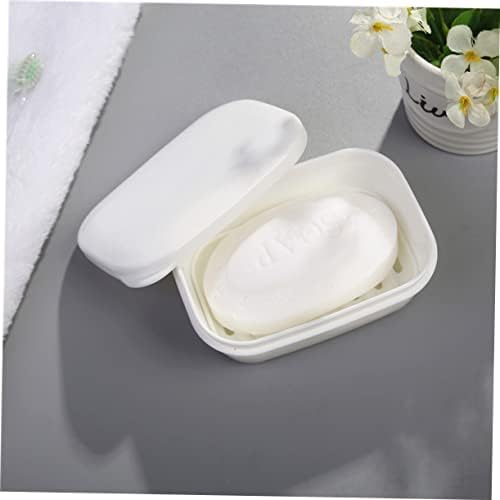 LIFKOME 2pcs Soap Dish Storage Container with Draining Rack and Sealed Lid