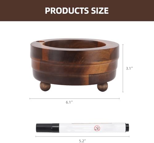 Tecbeauty Wooden Cup Holder with Marker Slot 1