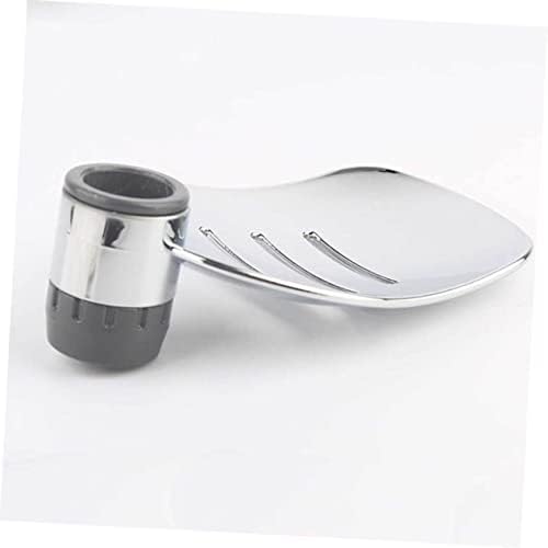 Luxshiny 2pcs Silver Soap Dish with Drainage