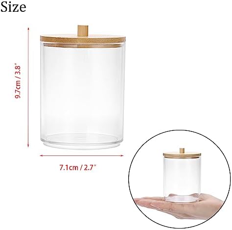 Hipiwe 2-Pack Acrylic Q-Tip Holder with Lid