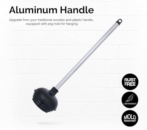 NEIKO 4 Pack Toilet Plungers with Patented All-Angle Design