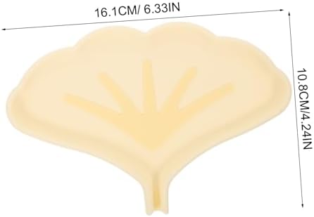Amosfun Ginkgo Leaf Silicone Soap Dish