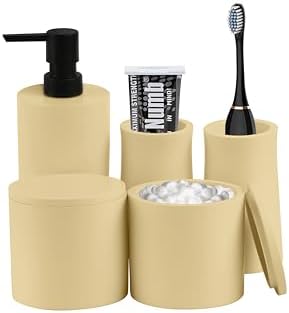 Bathovati Beige 5-Piece Bathroom Accessory Set
