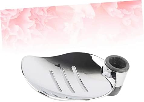 Pamingono 2pcs Silver Soap Holder Tray with Hollow Drain Design