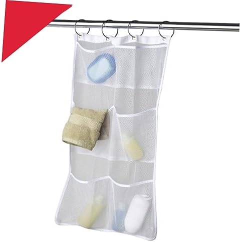 Hanging Mesh Pockets Shower Organizer Bag for Shampoo Conditioner and Toys