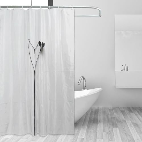 Tree Branch Heart Shower Curtain Set 72x72in