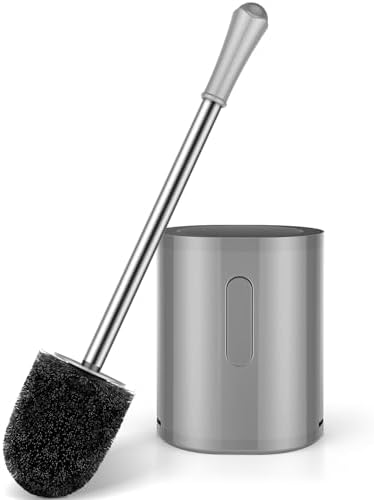AONEZ Toilet Brush and Holder with Drip-Proof Design