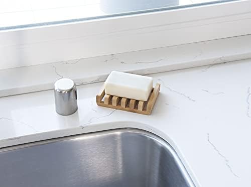 Bamboo Naturals Bar Soap Dish for Sink or Shower