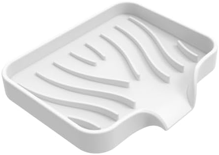 Durable Silicone Soap Dish with Self-Draining Design