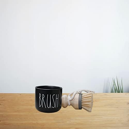 CHONIC Bamboo Dish Brush with Ceramic Holder