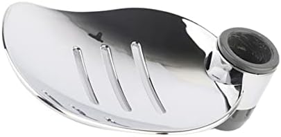 Luxshiny 2pcs Silver Soap Dish with Drainage