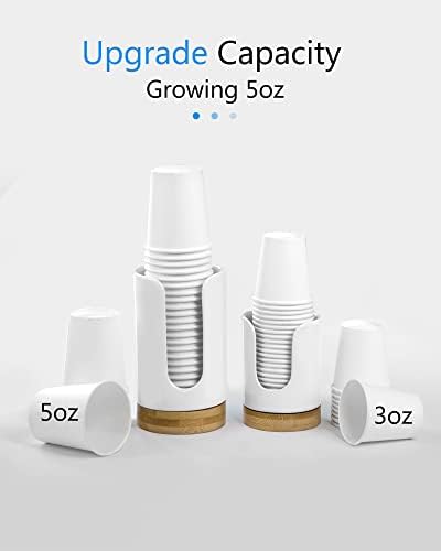 Viosuniu Ceramic Cups Dispenser - 2 Pack BPA Free White
