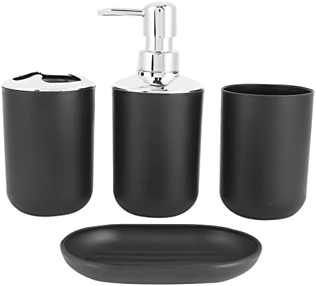 CENGNIAN 4 Piece Bathroom Accessories Set - Black