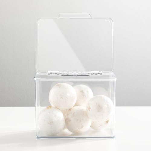 mDesign Clear Plastic Storage Canisters 8 Pack
