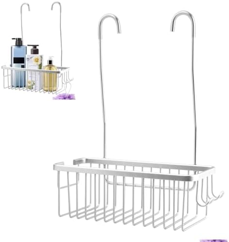 Kakalote Silver Shower Caddy with Hooks