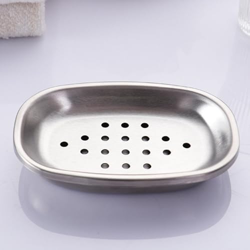 Modern Double Layer Stainless Steel Soap Dish for Bath and Kitchen Use