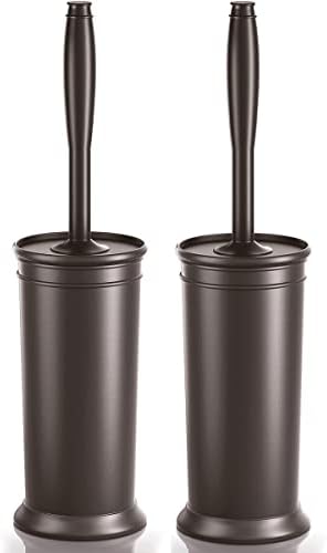 Uptronic Toilet Brush and Holder 2 Pack - Durable Deep Cleaning