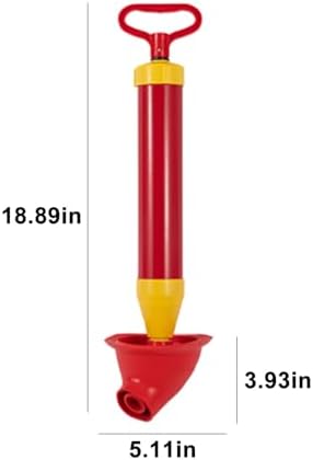 Heavy Duty Toilet Plunger with Gutter Clog Remover