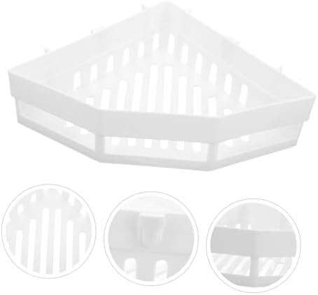 MAGICLULU White Triangle Shower Basket for Bathroom and Kitchen Storage