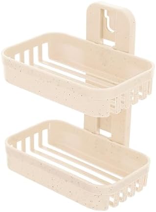 ABOOFAN Wall-Mounted Soap Dish Double Tier Holder