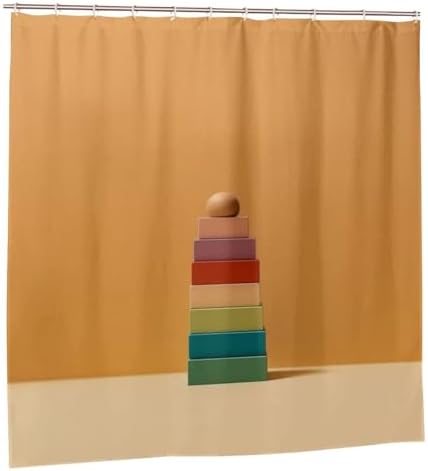 Boho Style Shower Curtain Set with 12 Hooks