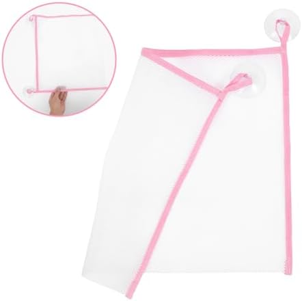 Beatifufu Shower Organizer Mesh Bag Pink 35x45cm