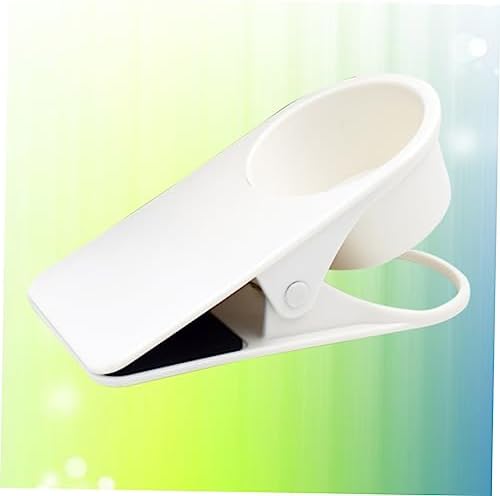 Desk Side Holder Clip - Strong ABS Cup Clamp for Bottles and Mugs