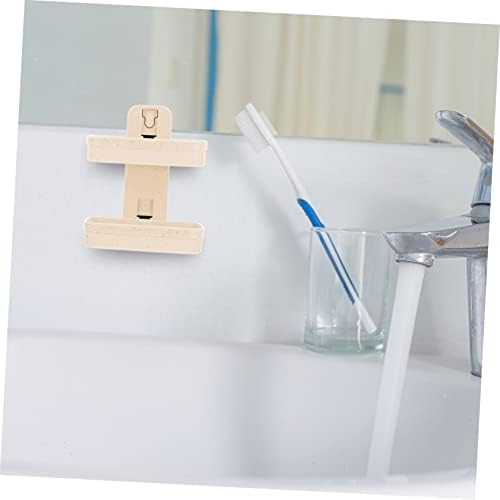GLEAVI Self Draining Soap Dish Wall Mounted Double Tier Storage