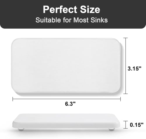 Ecotrim Water Absorbing Stone Tray for Sink and Bathroom